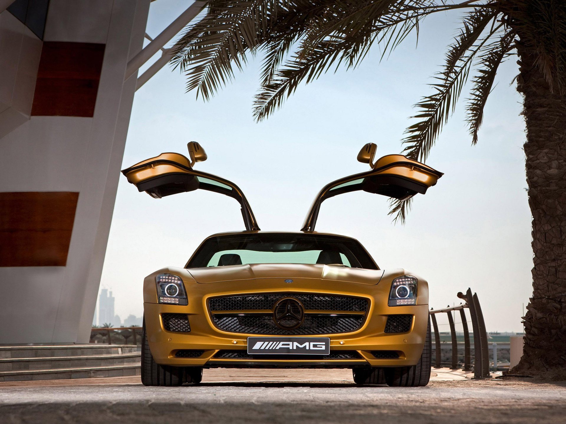 mercedes benz sls amg désert gold edition palma portes or marches