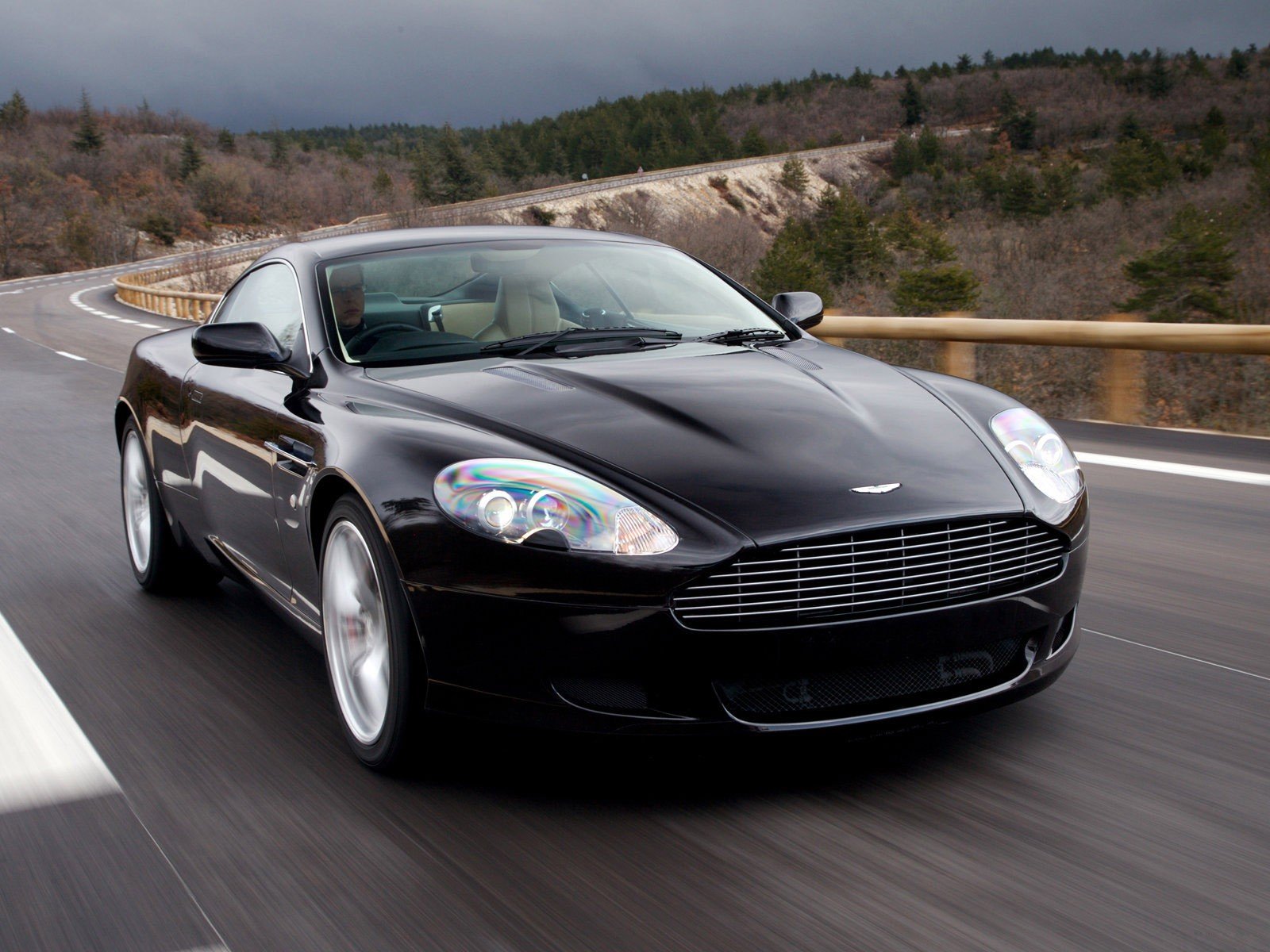 aston martin car road