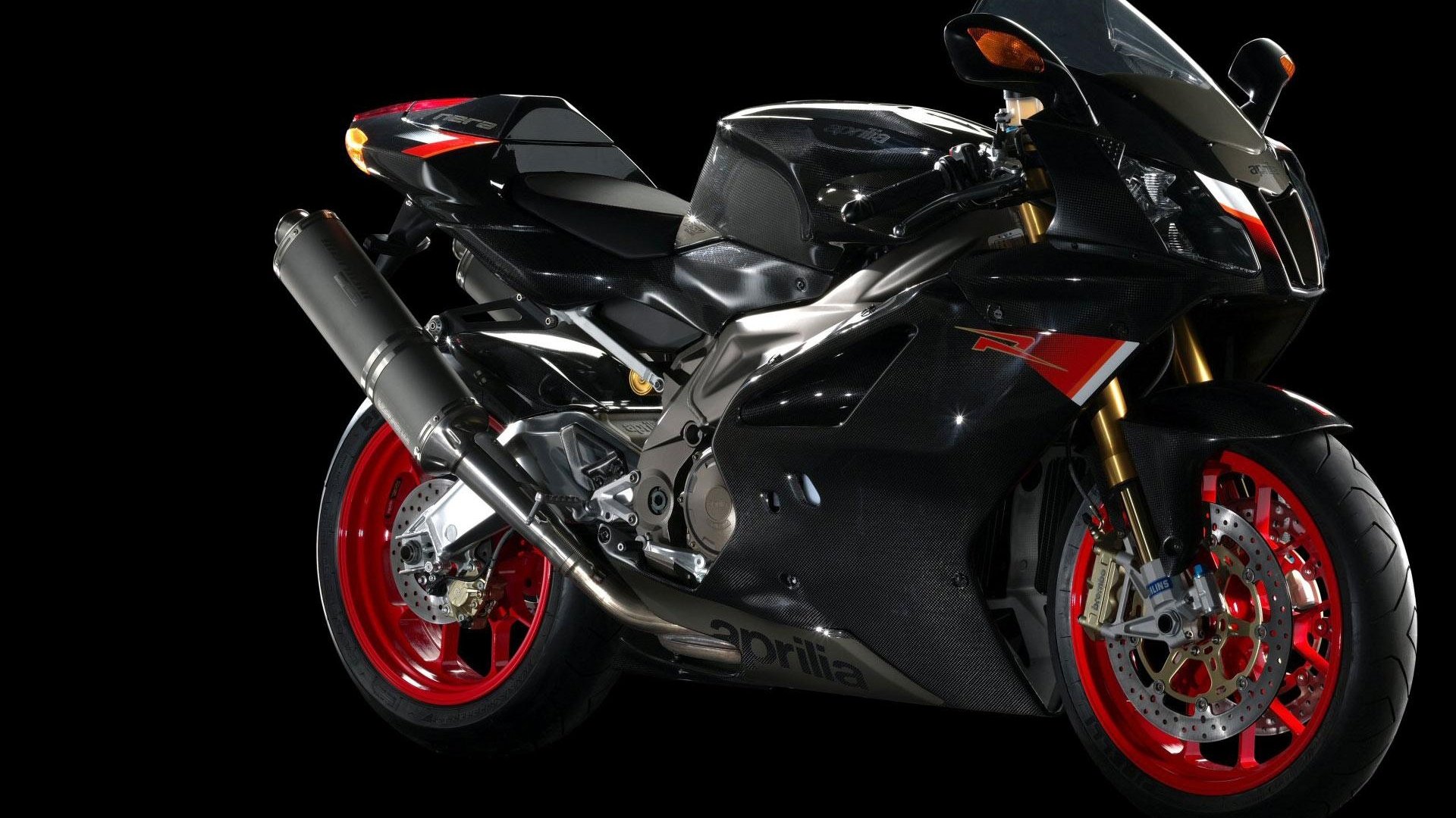 bike aprilia black red