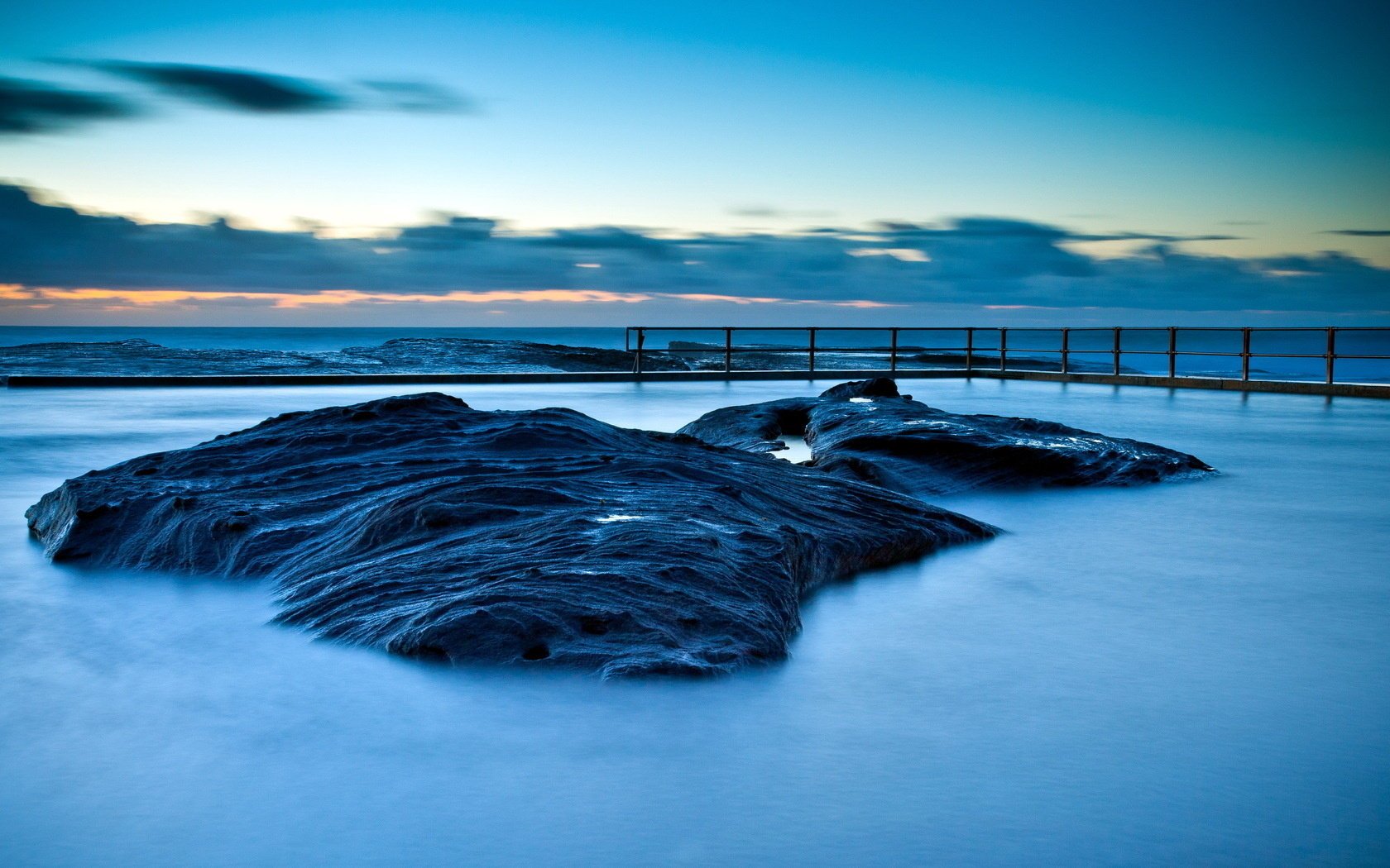 paysage nuit mer