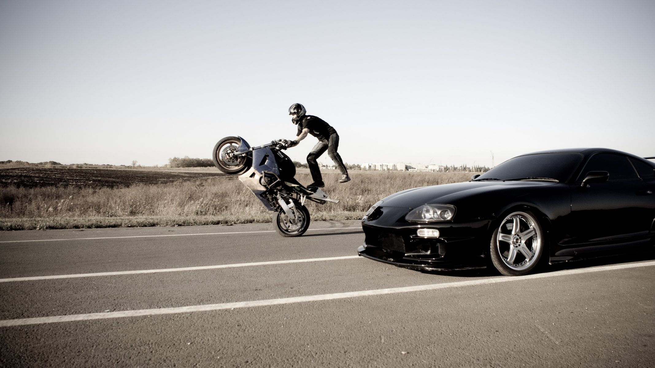 bike toyota road stuntman