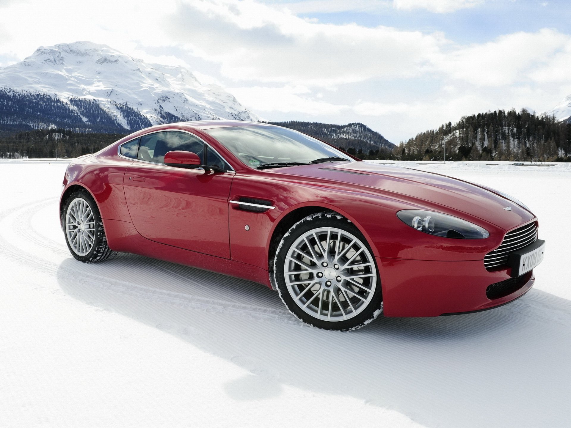 aston martin invierno nieve