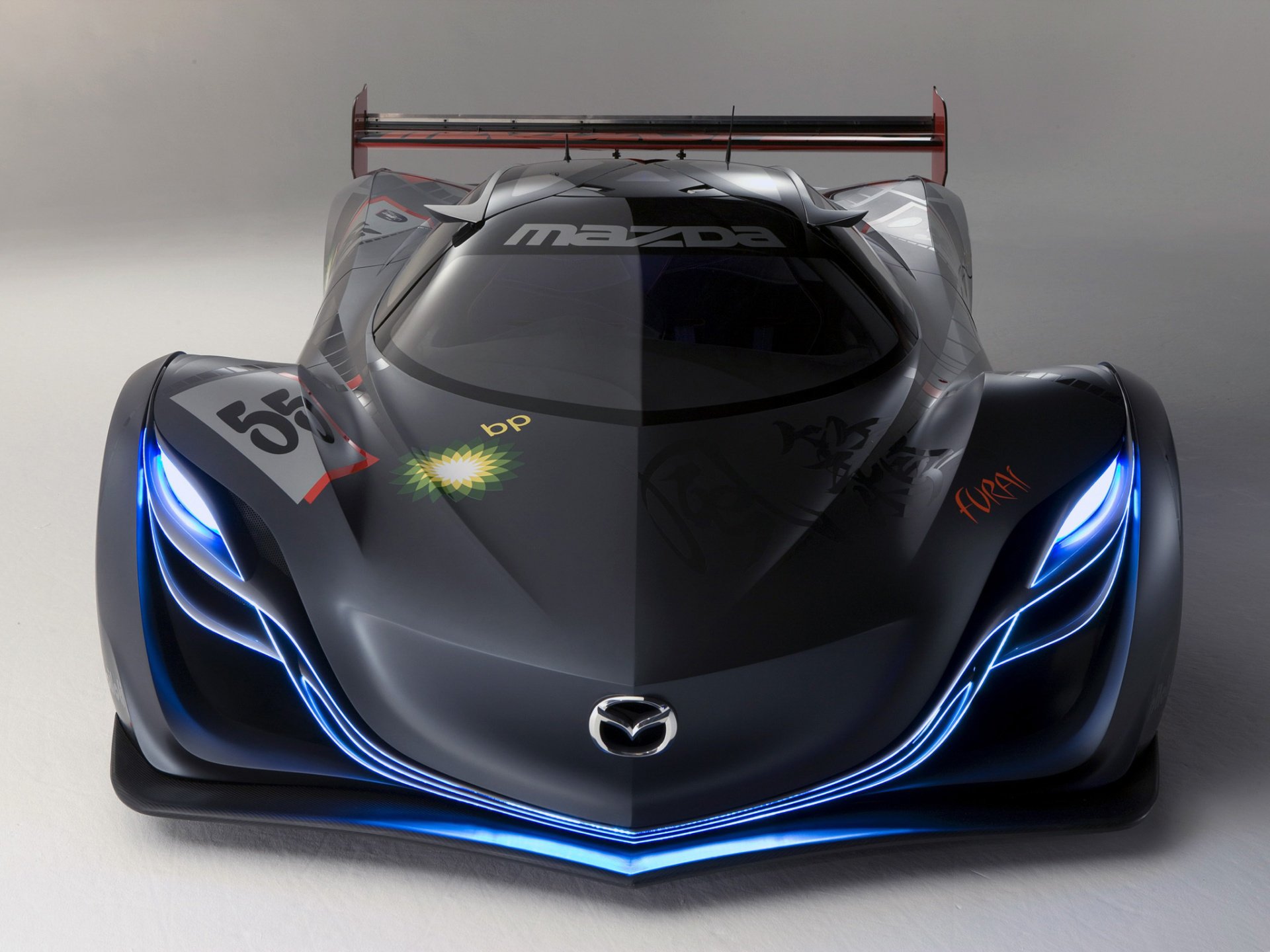 mazda furai концепция спереди неон