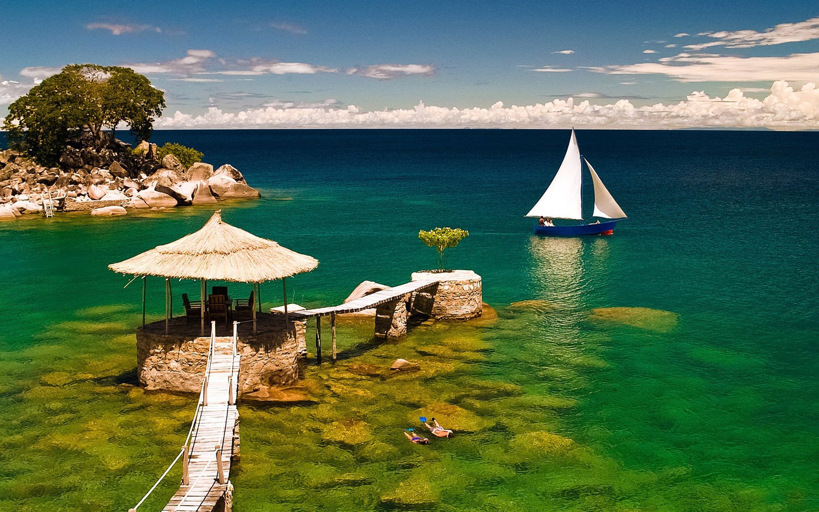 orizzonte isole barca oceano vela