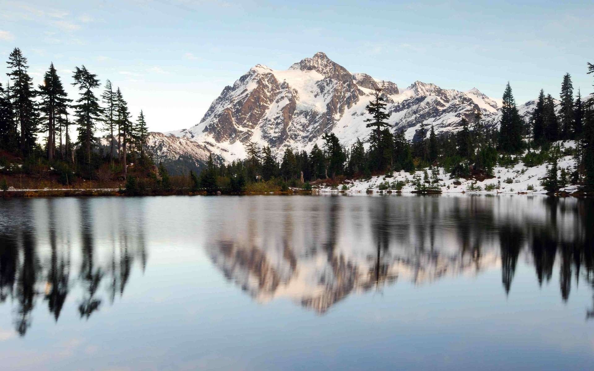 landscape mountains lake