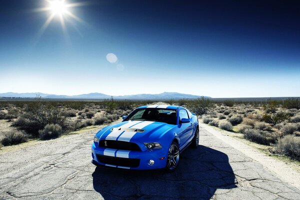 High-tech sports car in the color of the sky