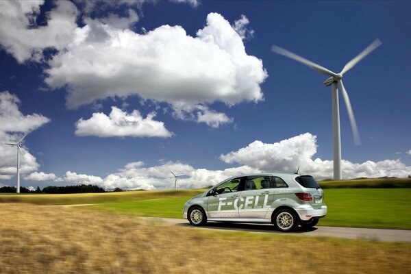 Mercedes test drive towards the clouds