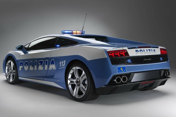 Lamborghini gallardo in Blau für die Polizei