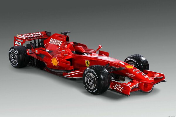 Racing red car from Formula 1