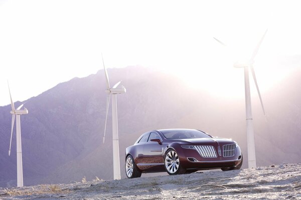 Lincoln im Sand bei Sonnenschein