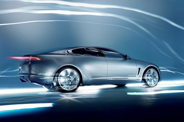 Marco conceptual del coche Jaguar