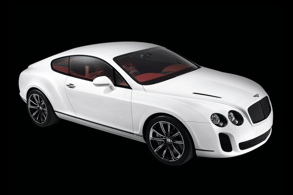 Hermosa foto de Bentley blanco continental