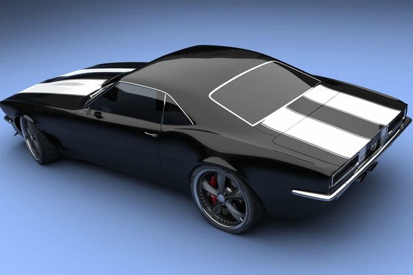 Imagen conceptual del Chevrolet Camaro negro