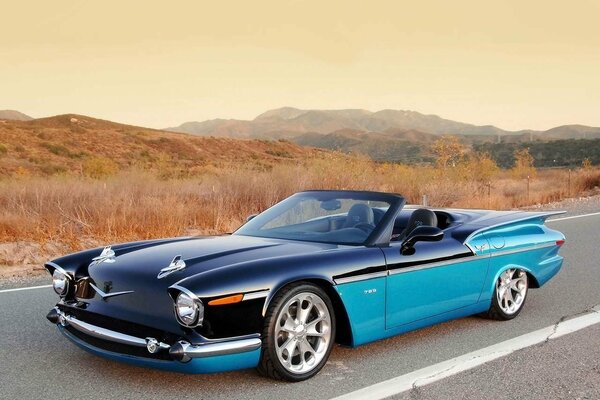 Chevrolet Corvette in a desert area