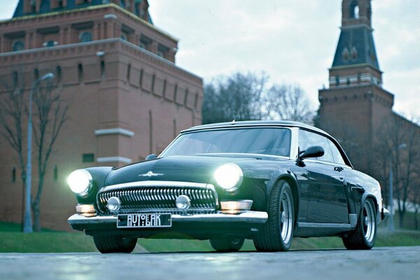 Classic car on red Square