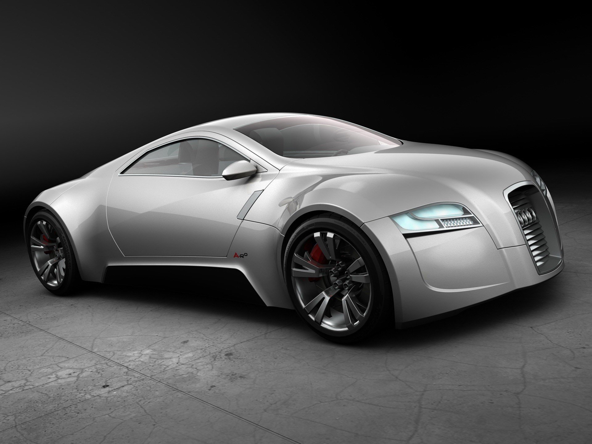 audi concept srebrny