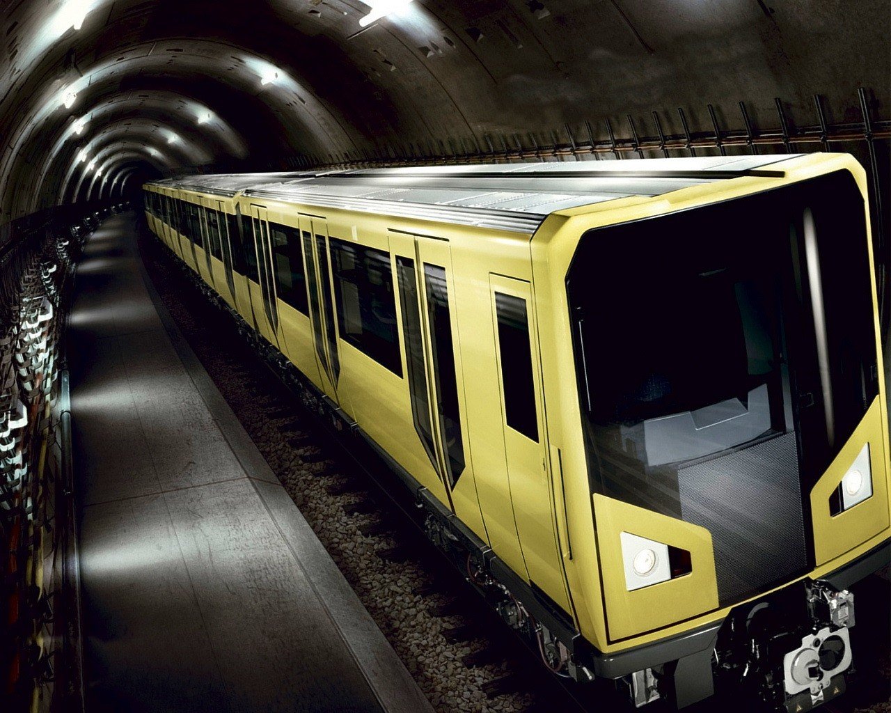 u-bahn zug tunnel