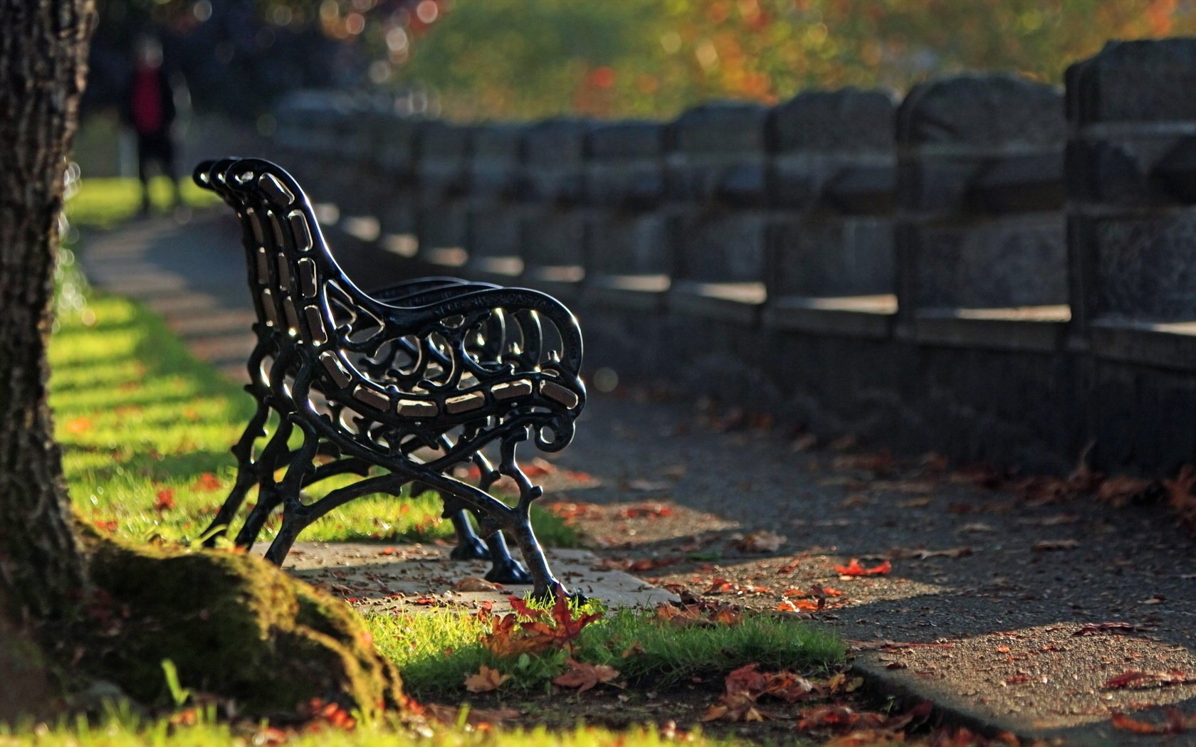 park autumn bench