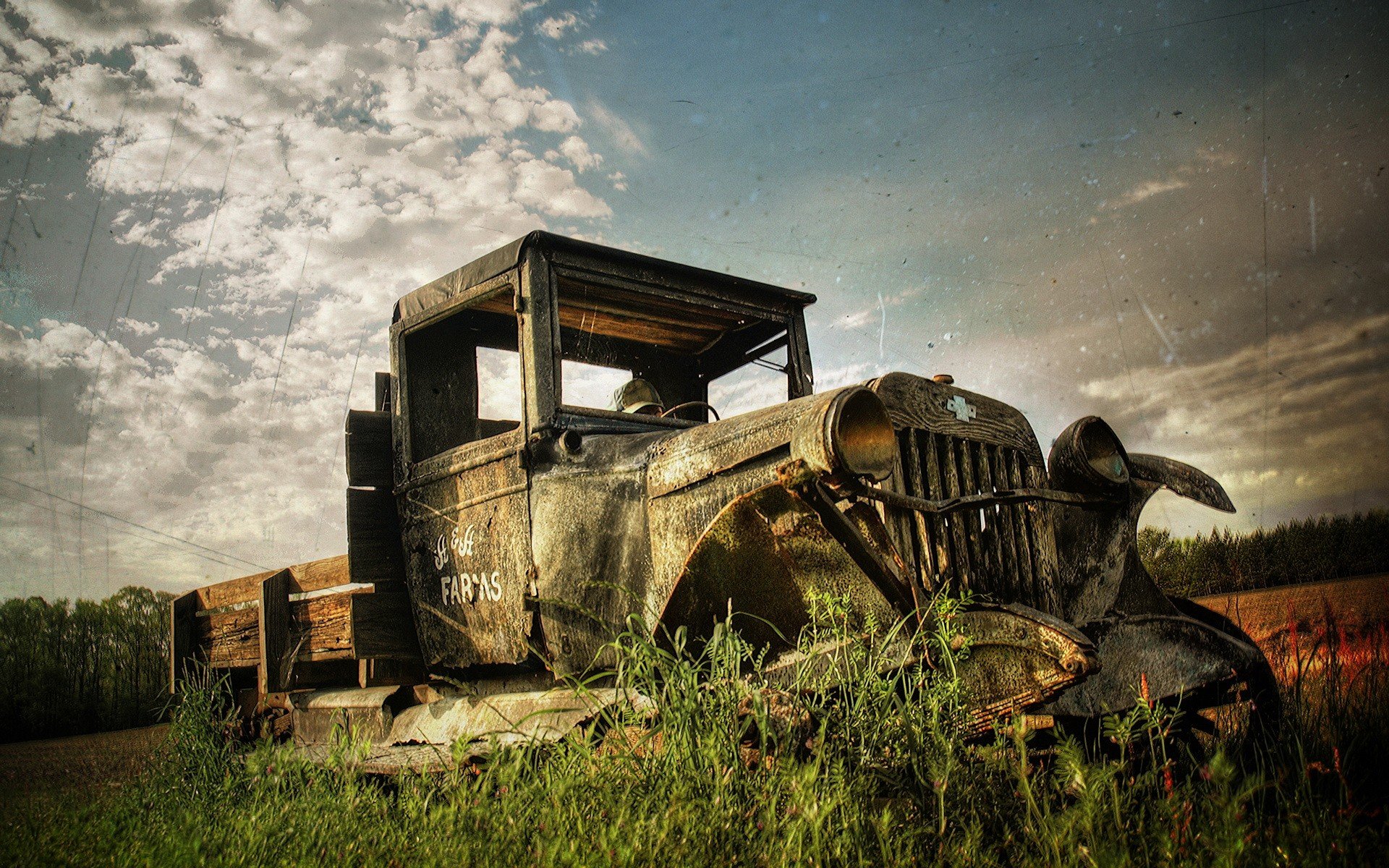 vieille photo camion cassé