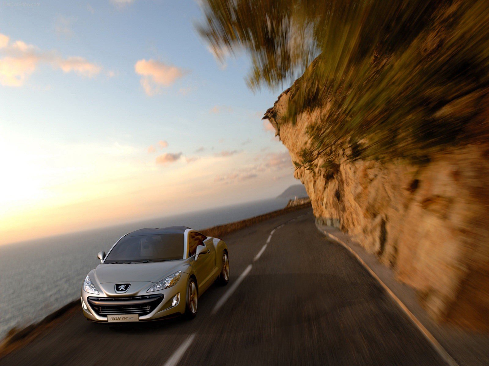 road car sky water peugeot 308rc