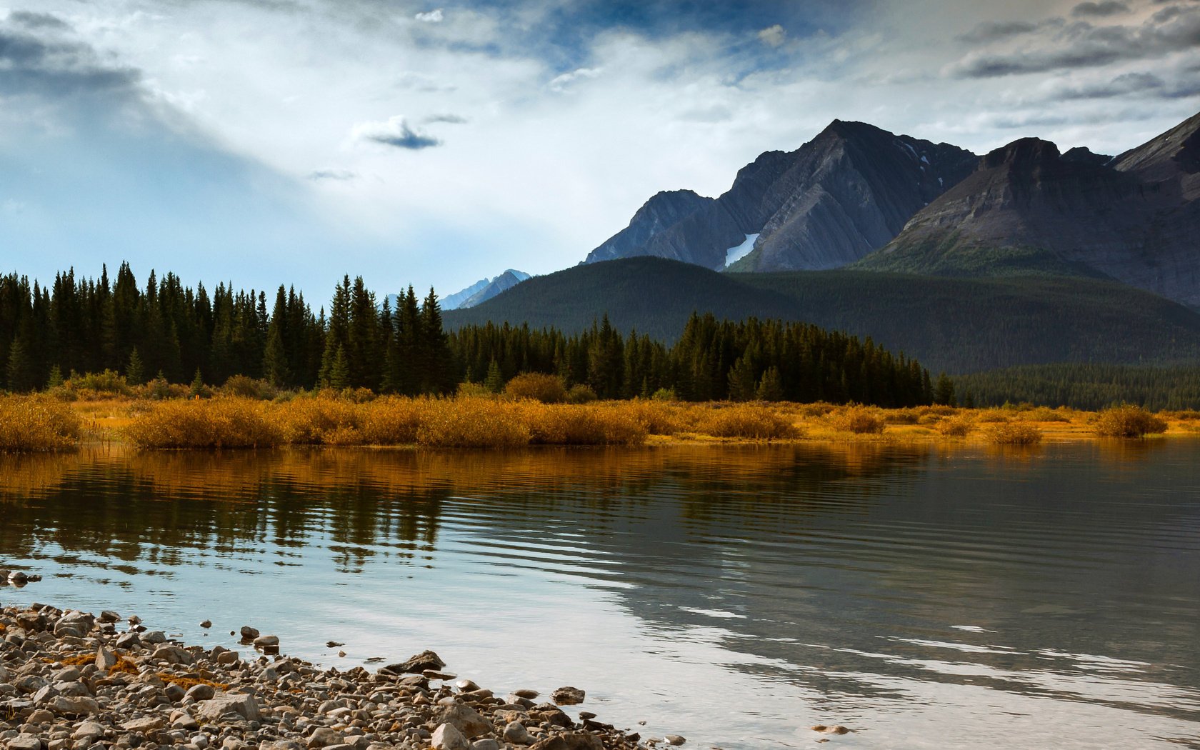 ky canada forest alberta blue mountains autumn trees lake