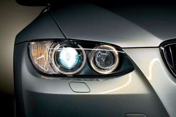 BMW car, accessories and headlights