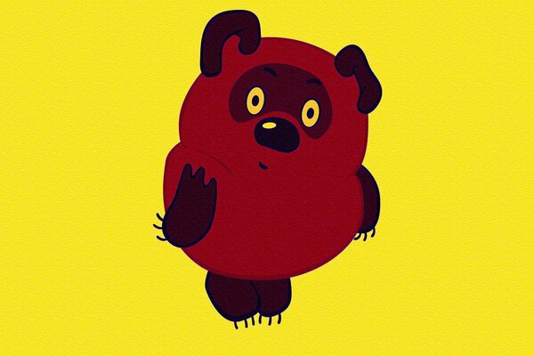 Il personaggio principale Winnie the Pooh del cartone animato sovietico