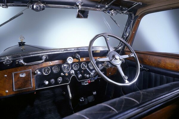 Beautiful salon of classic Maybach