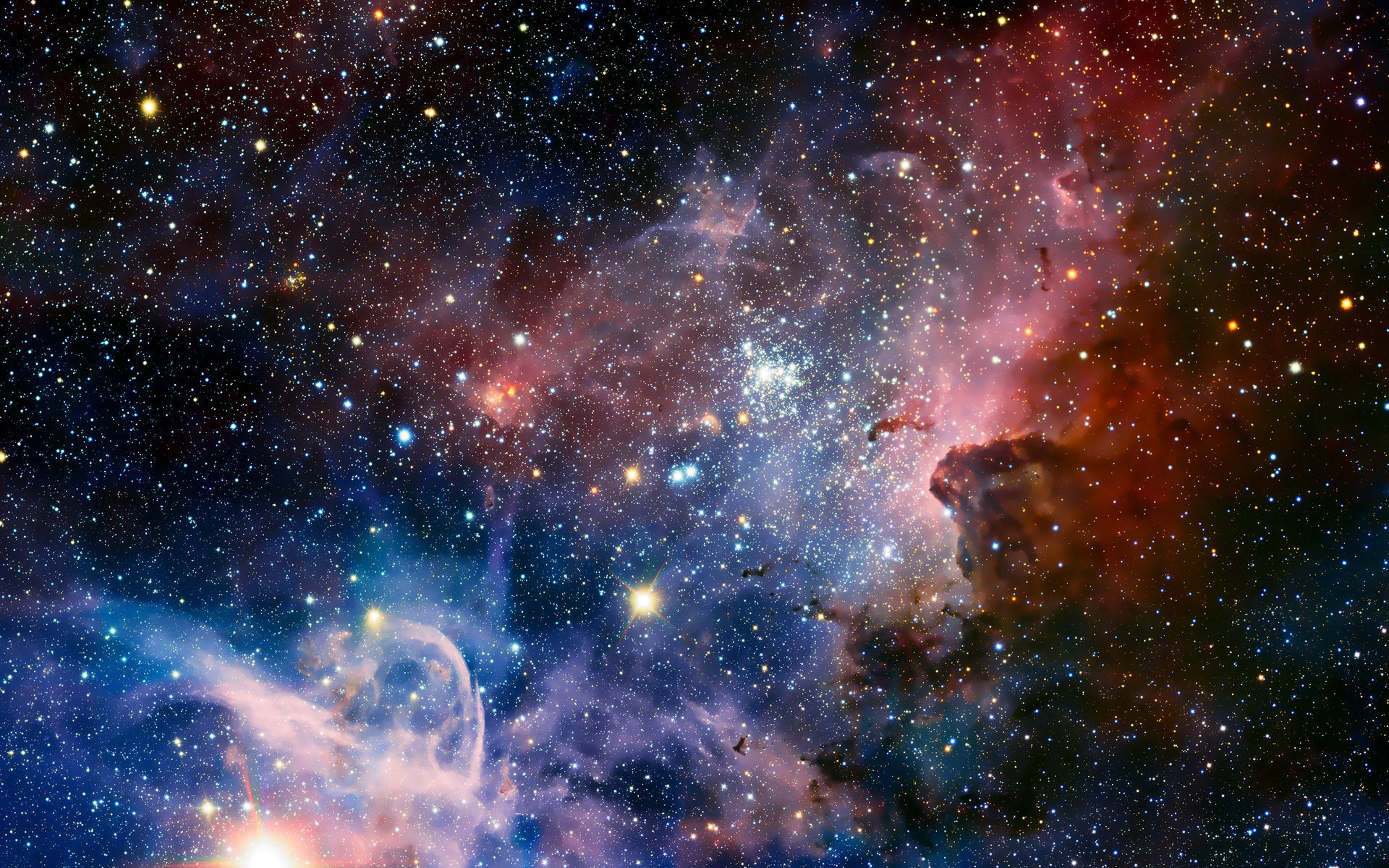 the carina nebula or ngc 3372 eso 128-en13