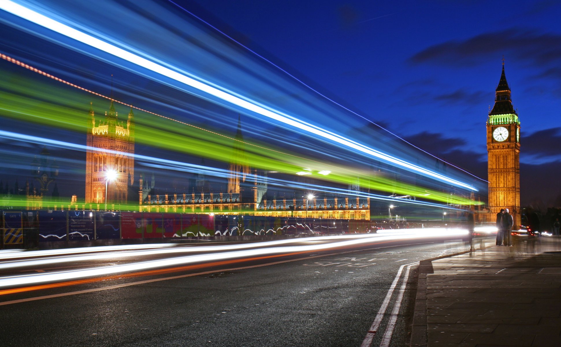 londres big ben noche luces