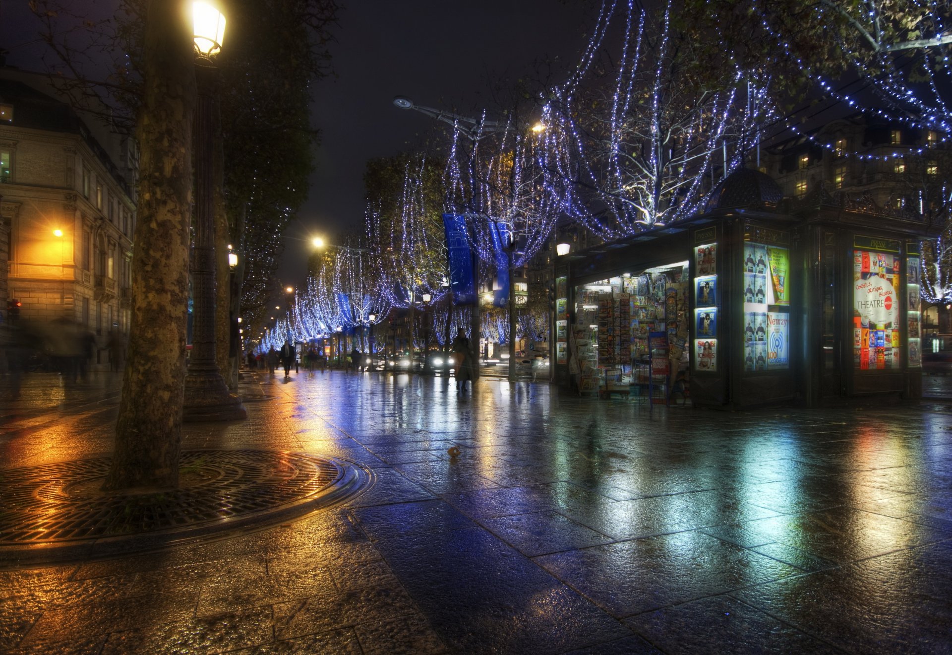 paris france rétro-éclairage nuit