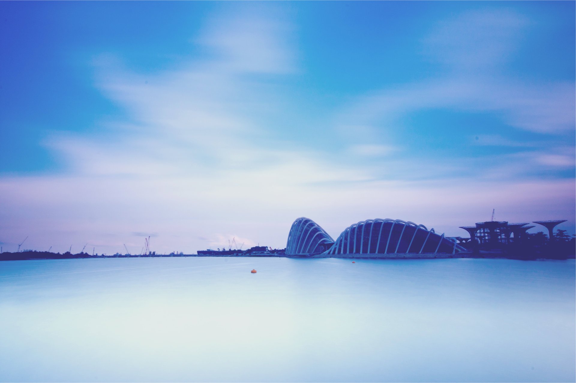 singapur malaysia singapore evening malasia gardens by the bay noche