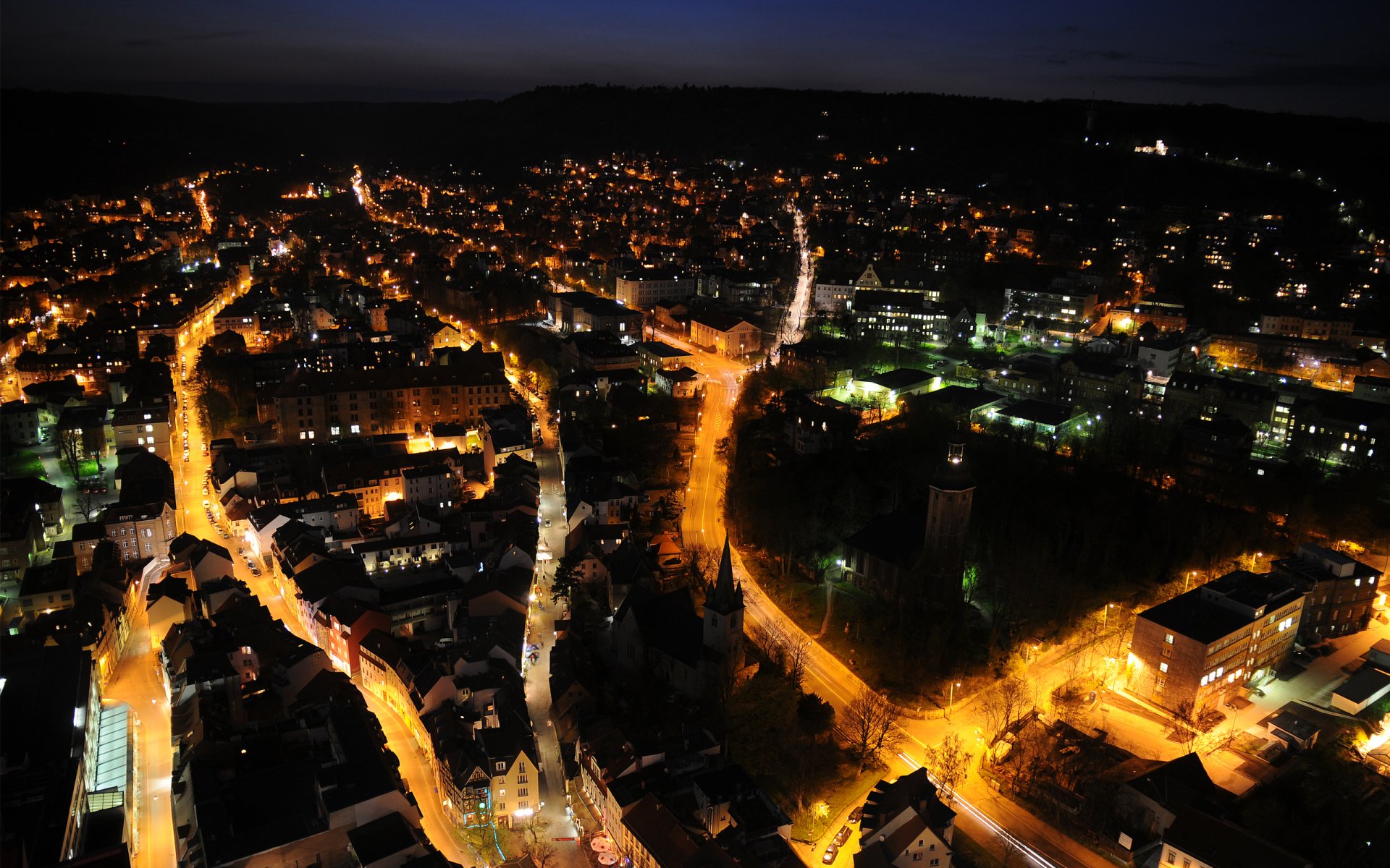 ciudad noche luces