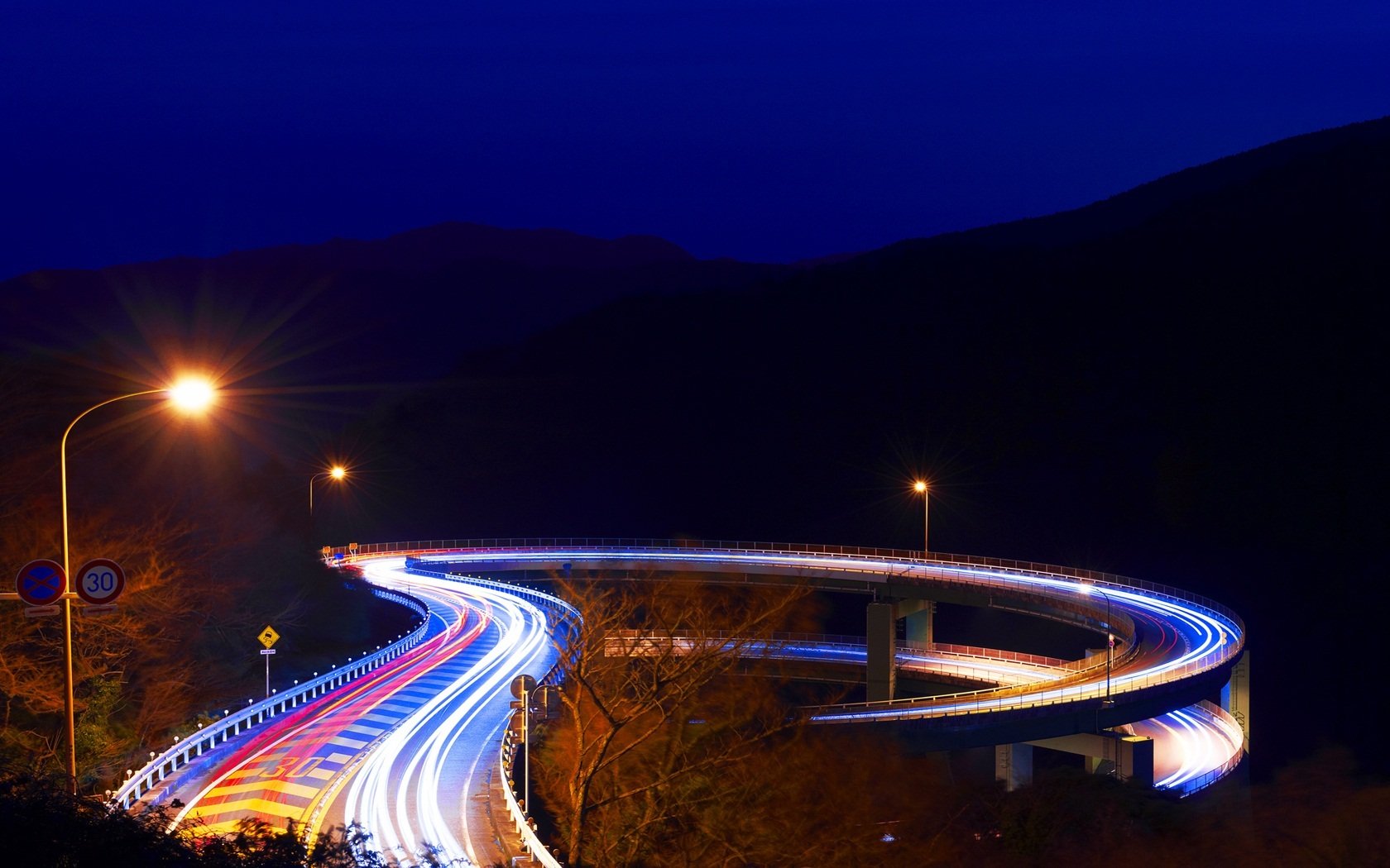 shizuoka japon pont nuit lanternes