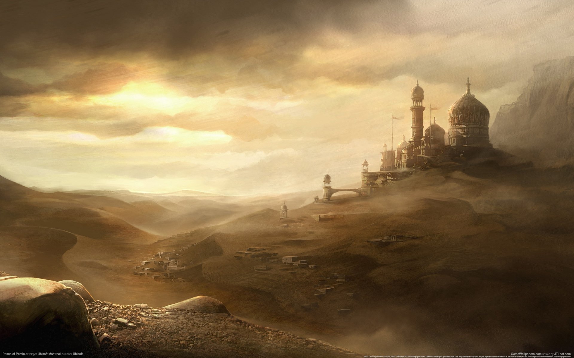 prince of persia town desert wind sky dust sand