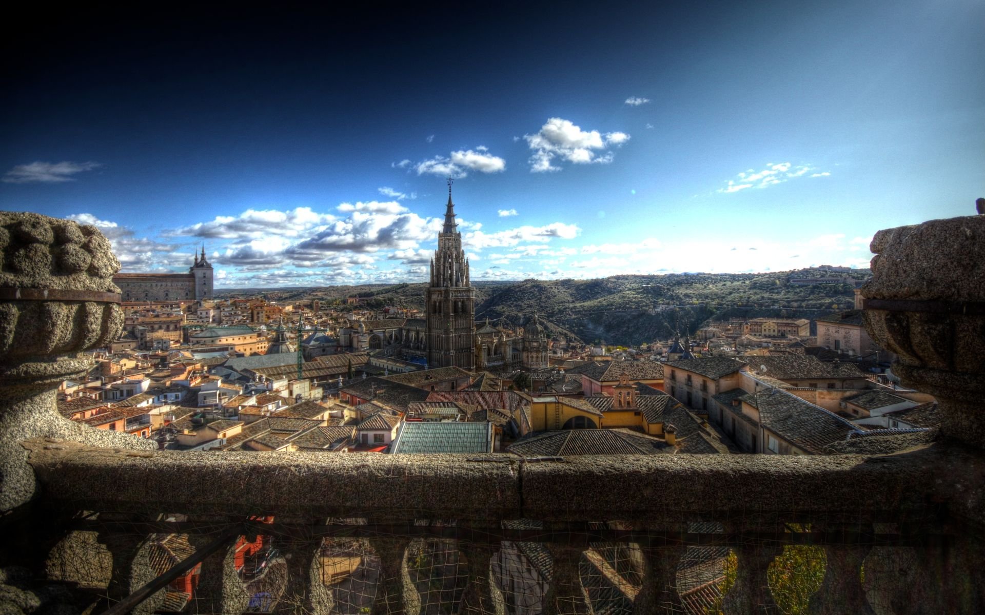 toledo españa catedral panorama procesamiento