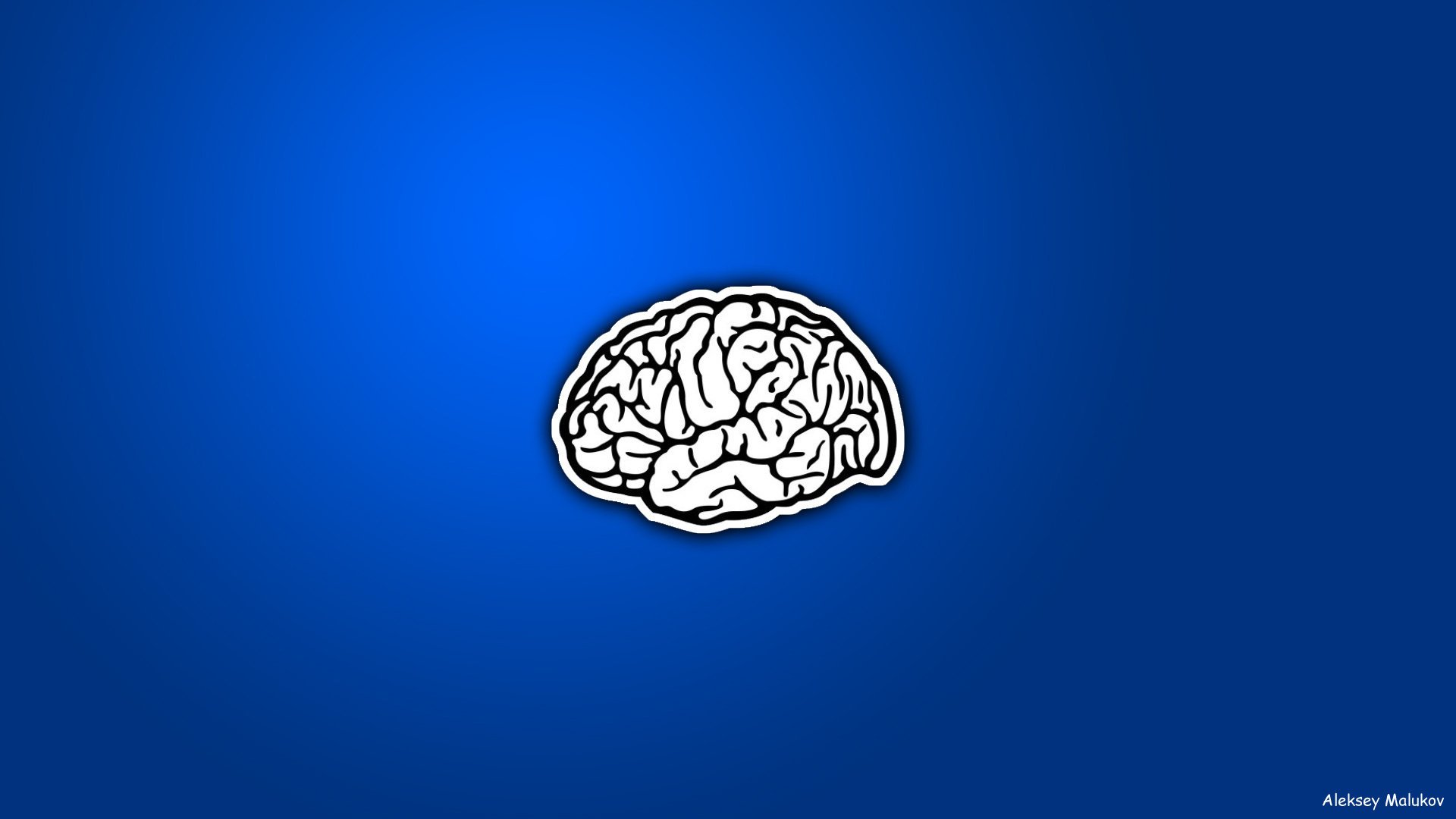 minimalisme cerveau fond bleu idée 1920x1080