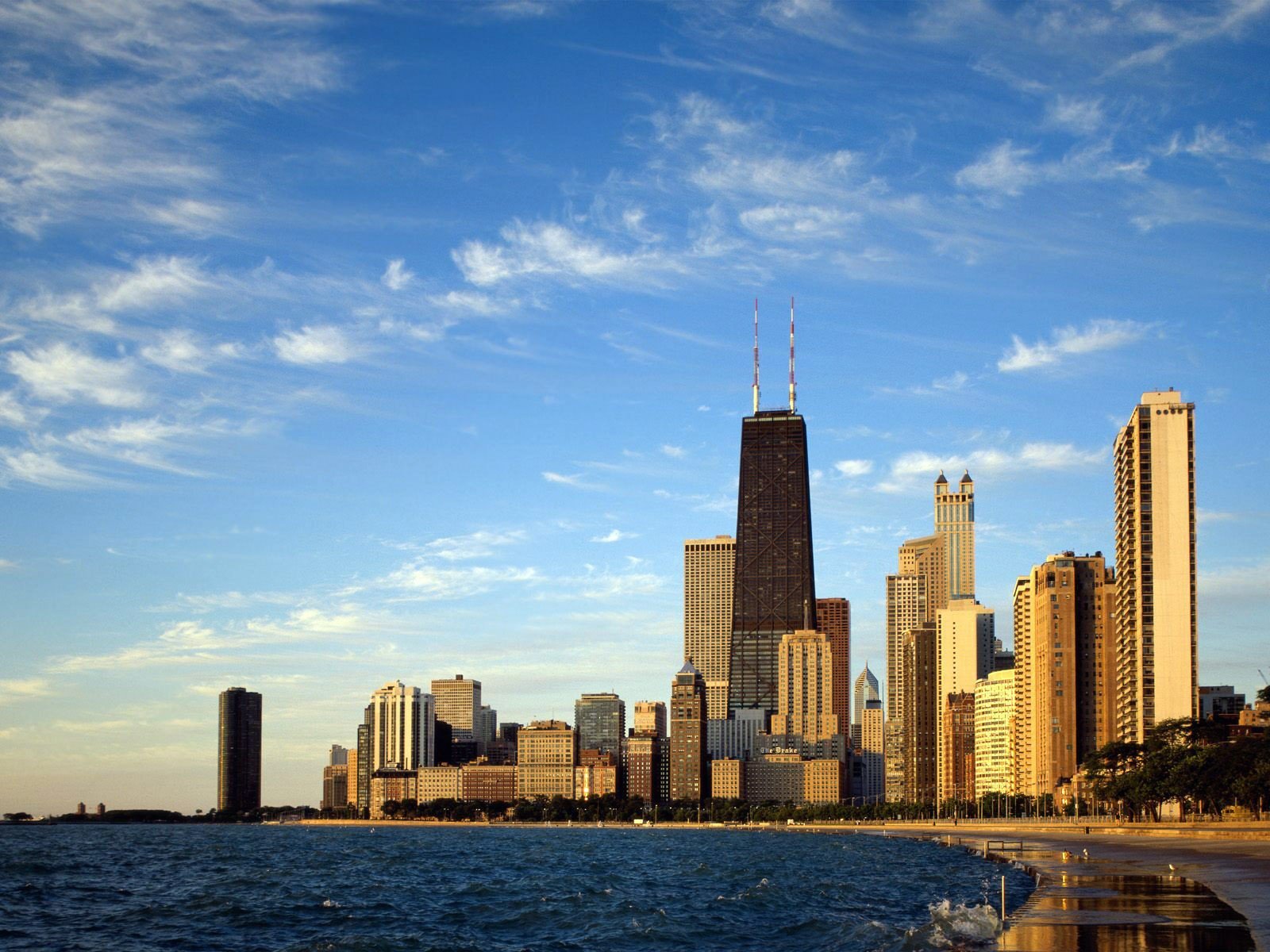 chicago ville gratte-ciel océan vagues jour