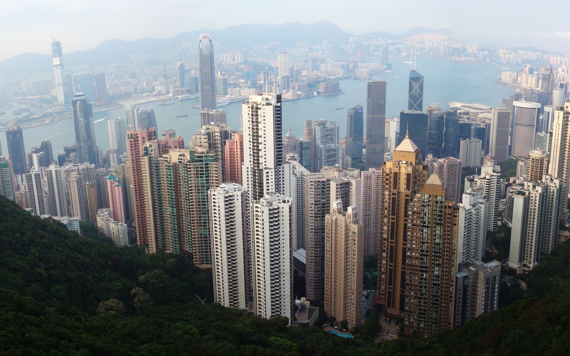 stadt hong kong höhe ansicht