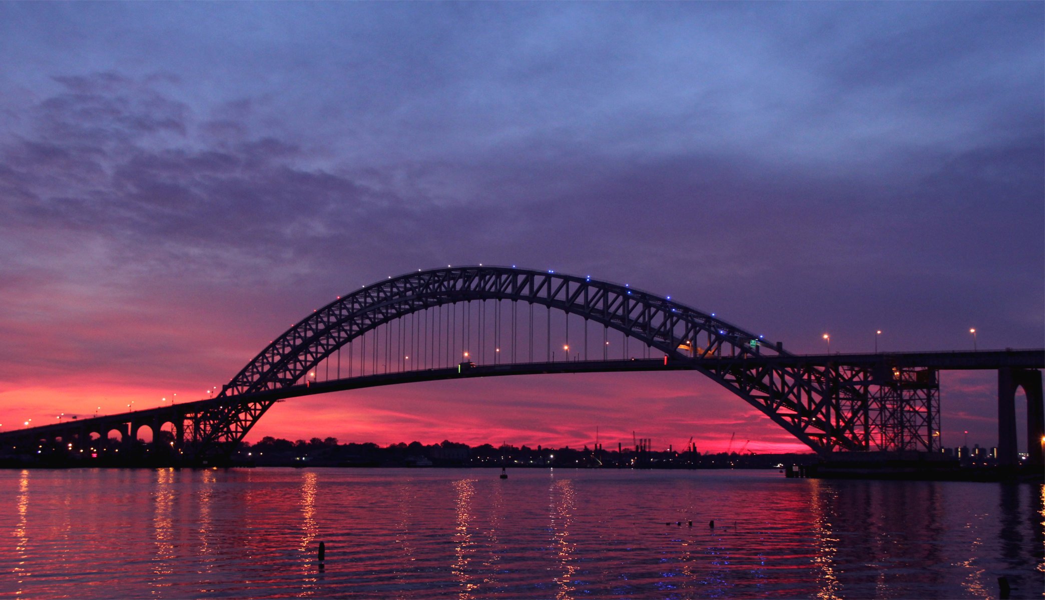 bayonne bridge usa stato del new jersey river twilight new jersey sunset stati uniti