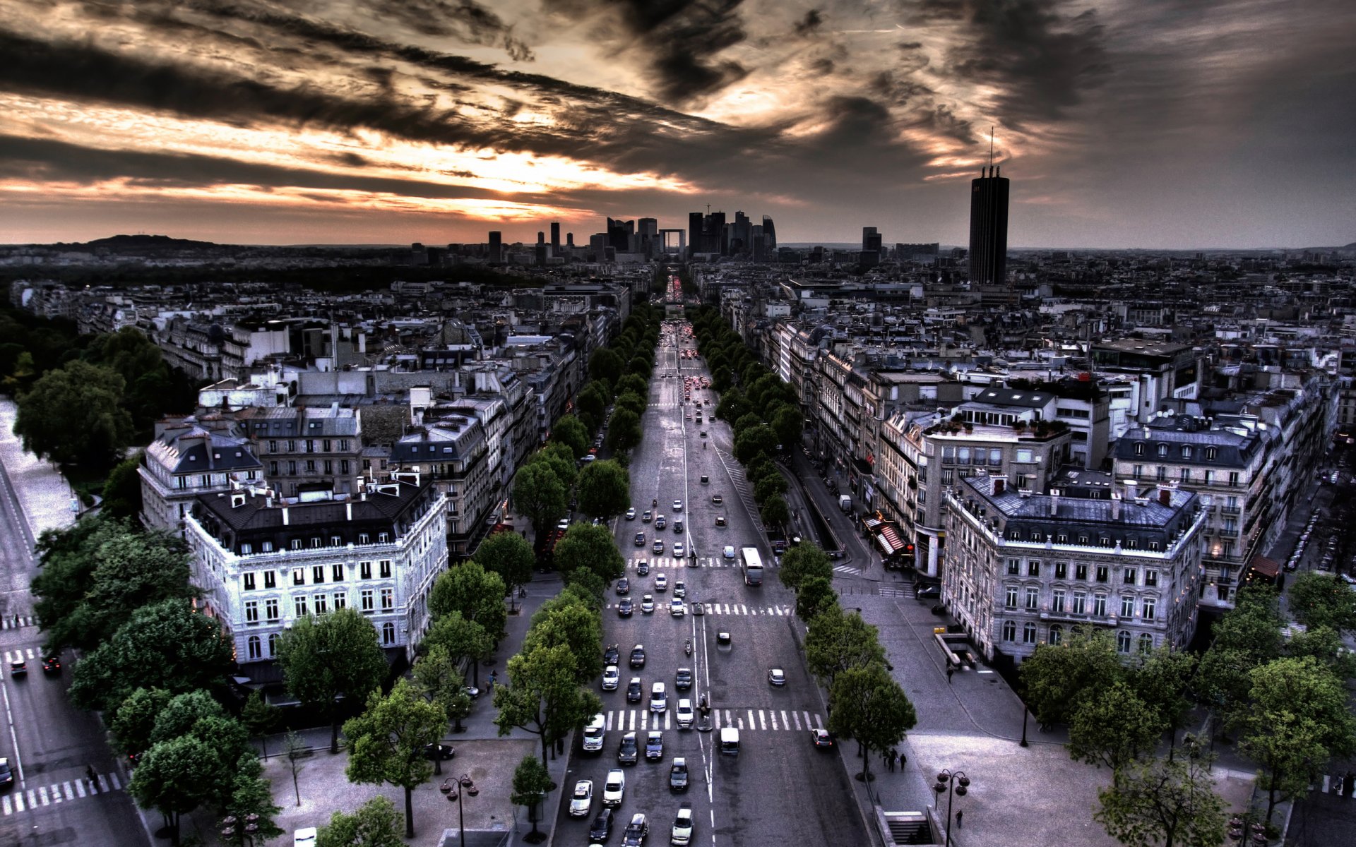 parís carretera nubes