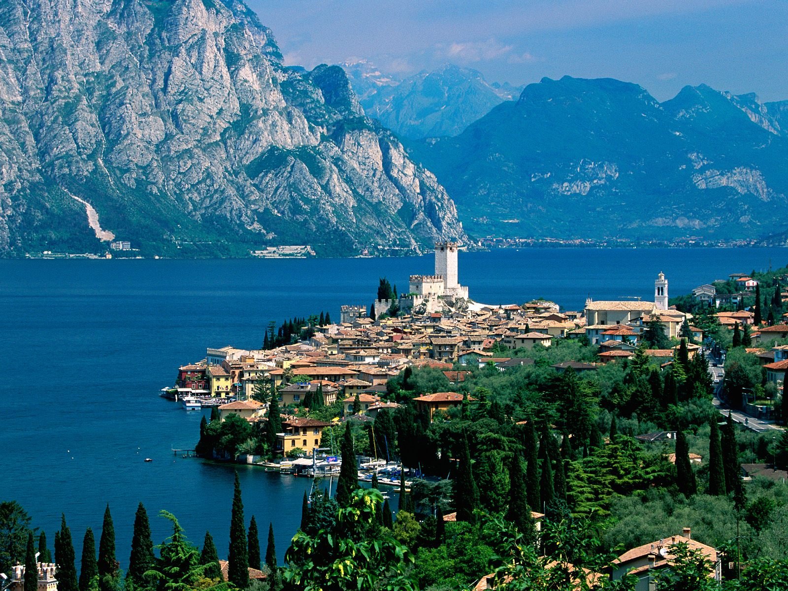 italien berge see stadt