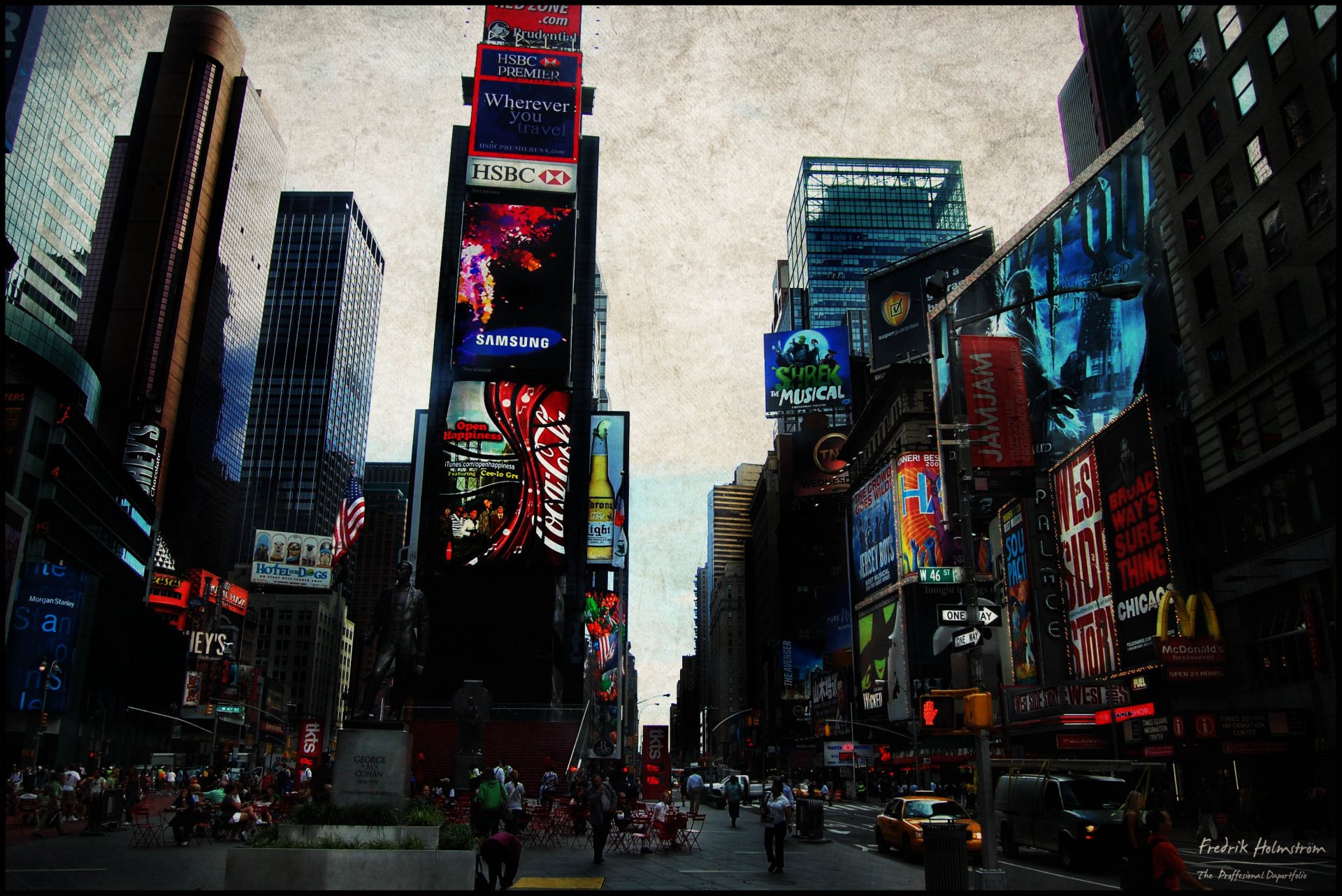 nowy jork times square miasto stany zjednoczone