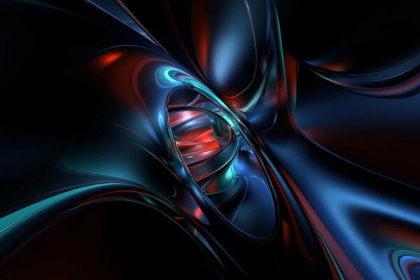 Graphics -3d abstraction in dark colors