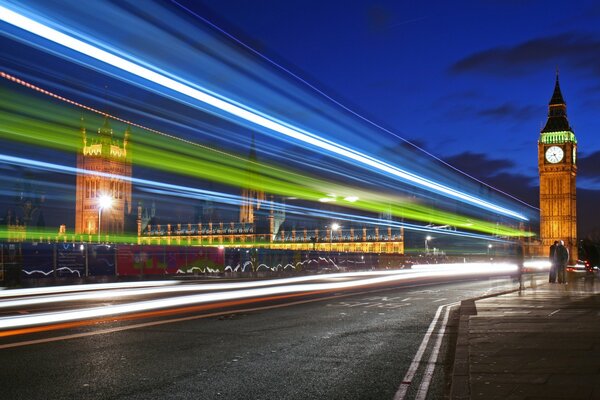 Londra Big Ben, luci notturne