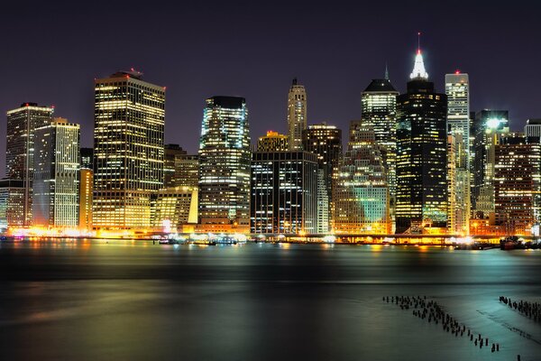 New York at night is striking in its beauty
