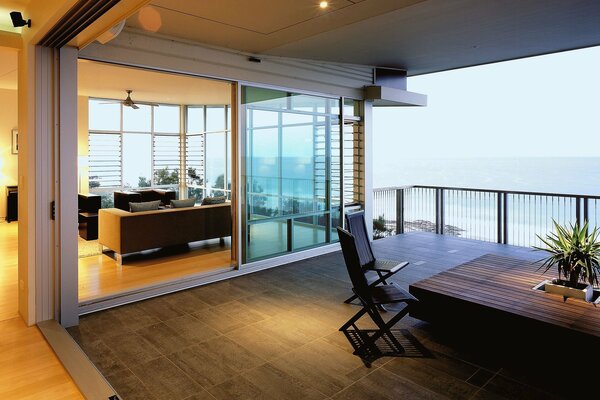 Designer villa with a gorgeous view from the window