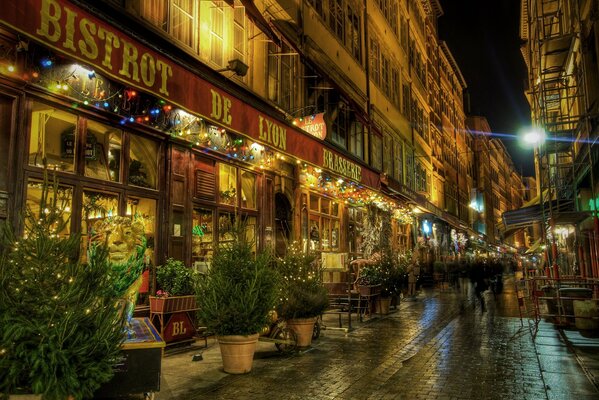 Christmas night in France photo