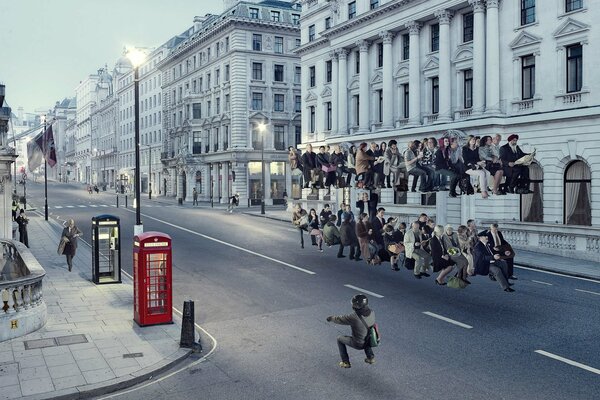 Ein unsichtbarer Doppeldecker-Bus in London