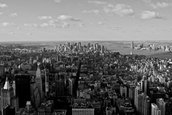 Black and white streets of New York